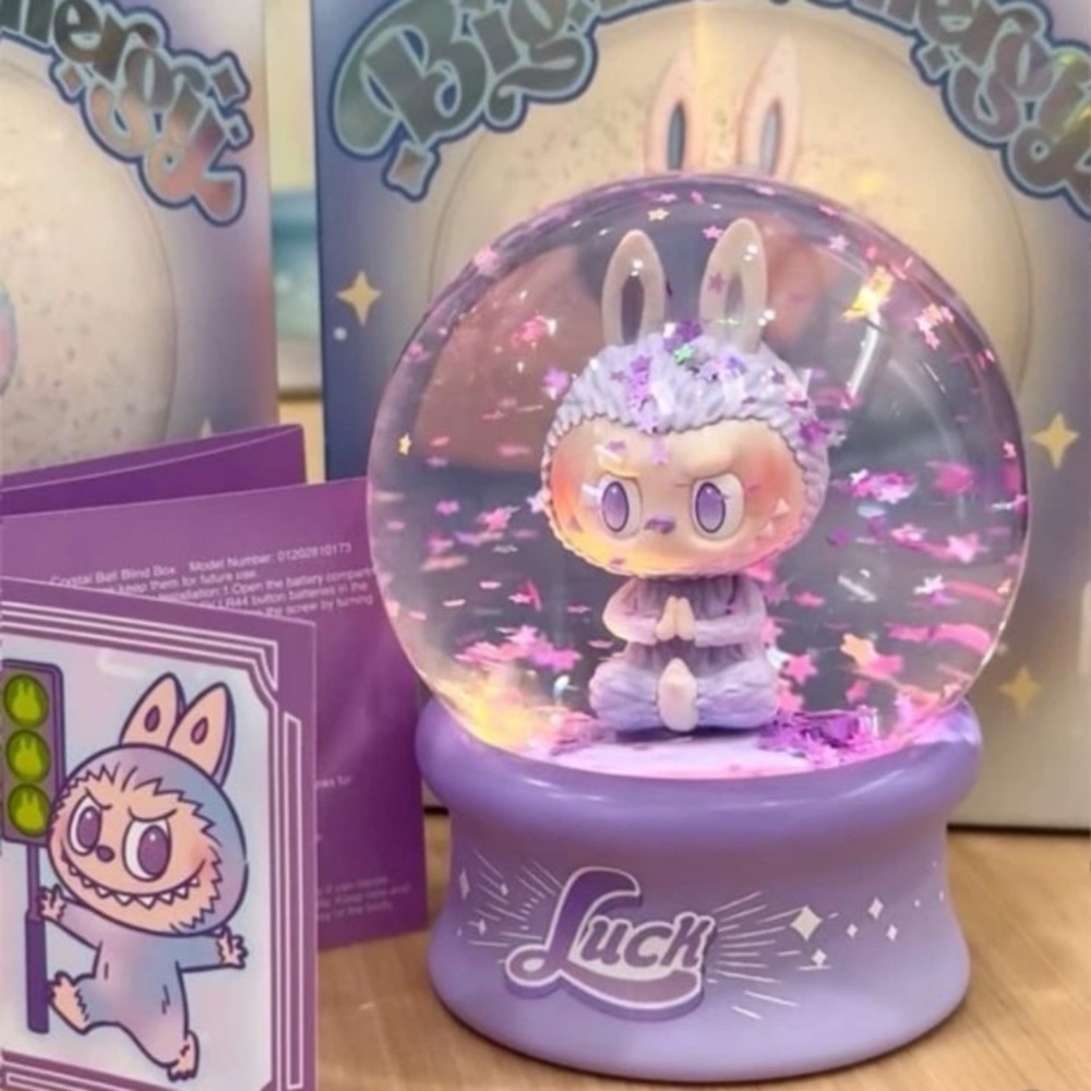100% Authentic Pop Mart Labubu “Luck” Snow Globe – Big Into Energy Series